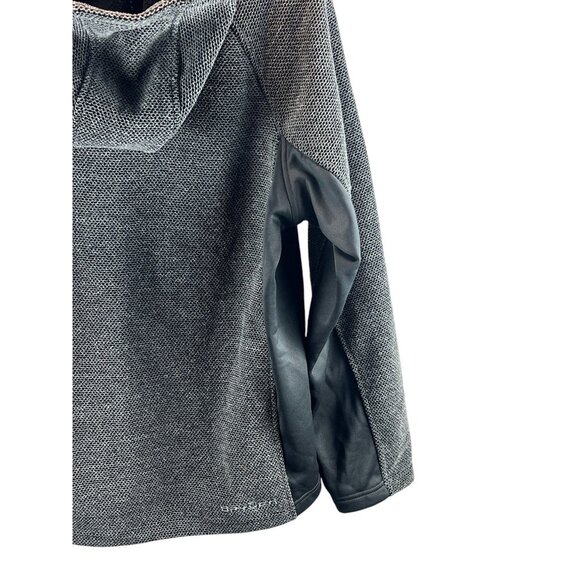 Spyder Mens Hooded Half-Zip Sweater XL Fleece-Lined Gray Black Outdoor Streetwea - Picture 10 of 12